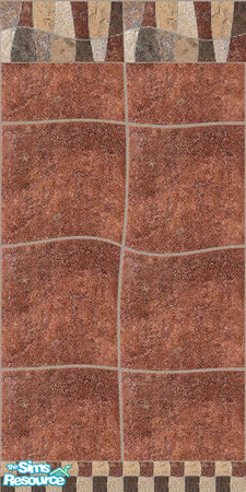 Sims 2 — Stone waves wall 3 by Helena — -