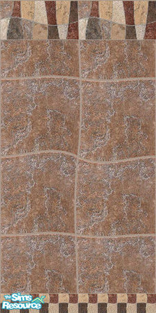 Sims 2 — Stone waves wall 2 by Helena — -