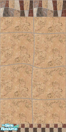 Sims 2 — Stone waves wall 1 by Helena — -