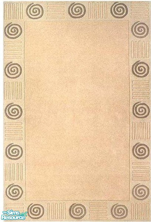 Sims 2 — Beige rug 4 by Trollsan — You need to download Echo's 3x4 rug, included in Windkeeper's "Real Rugs