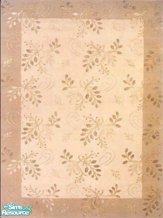 Sims 2 — Beige rug 8 by Trollsan — You need to download Echo's 3x4 rug, included in Windkeeper's "Real Rugs