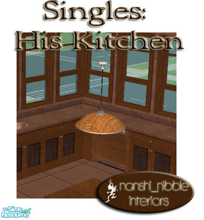 Sims 2 — Singles - His Kitchen lamp by TSR Archive — .