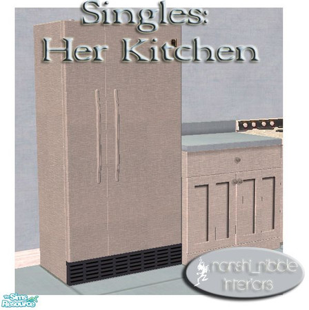 Sims 2 — Singles - Her Kitchen Fridge by TSR Archive — .