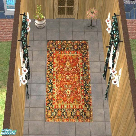 Sims 2 — Red Oriental antique runner by buntah — Part of my Antique Hallway Runners set. NOTE: You must download Echo's