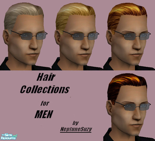 Sims 2 — NSC Short Hair for Men Set4 by Neptunesuzy — A collection of Short hair in new colors for the men in your