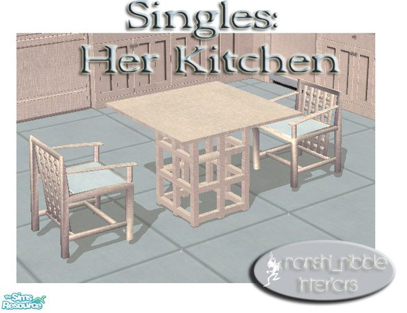 Sims 2 — Singles - Her Kitchen Dining Chair by TSR Archive — A new chair mesh by Nanshi_Nibble. You may freely recolour