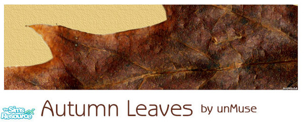 Sims 2 — Autumn Leaves 04 by undefinedmuse — Textures from scanned leaves. Recolor of Nova Jazz, the purple space/retro