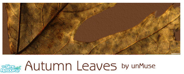 Sims 2 — Autumn Leaves 03 by undefinedmuse — Textures from scanned leaves. Recolor of Nova Jazz, the purple space/retro