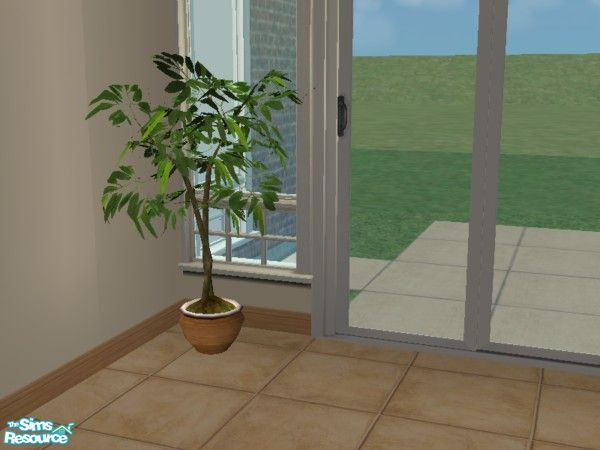 Sims 2 — Magenta Stripe Plant Pot by toriamos — Only the pot has been recolored. You will need CEP installed for it to