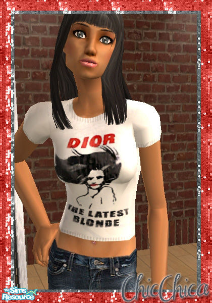 The Sims Resource - Dior - the latest blonde tee