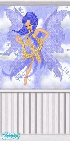 Sims 2 — perinwinkle pleasures wall 1 by twistedstar — fairy in clouds