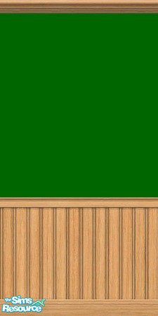 Sims 2 — Dark Green Wall with Beaded Wainscoting by stitchy — Please rate this if you like it :)