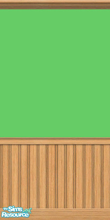 Sims 2 — Light Green Wall with Beaded Wainscoting by stitchy — Please rate this if you like it :)