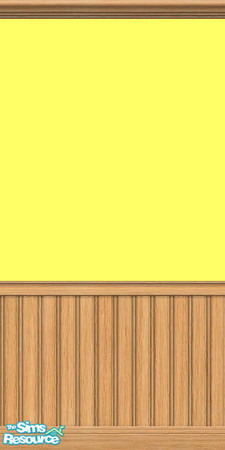 Sims 2 — Light Yellow Wall with Beaded Wainscotin by stitchy — Please rate this if you like it :)