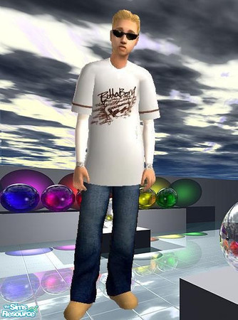 Sims 2 — Teen Billabong Blue by sgoobysnacks — Teen Billabong Blue T-shirt & long sleve'd undershirt with blue baggy