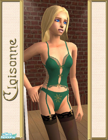 Sims 2 — FETLammet lingerie by Cloisonne — First of the specially requested lingerie set for the teen.