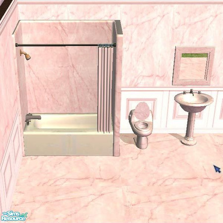 Sims 2 — Pink Marble Bathroom by Outpost_Road — Pink Marble Bathroom