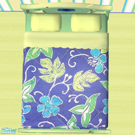 Sims 2 — Tropical Flora Comforter by paulajedi — Tropical Flora comforter. 