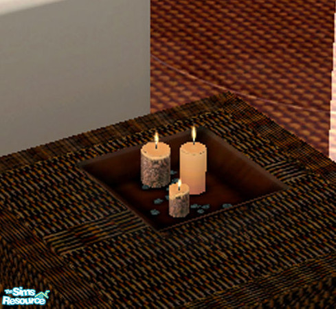 Sims 2 — Muga coffee caramel candles by MugaSim — Create a modern living room with organic and warm colours