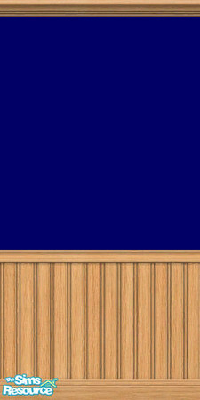 Sims 2 — Dark Blue Wall with Beaded Wainscoting by stitchy — Please Rate this if you like it :)