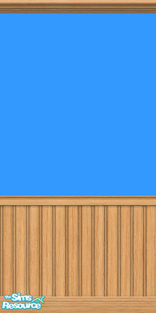 Sims 2 — Blue Wall with Beaded Wainscoting by stitchy — Please rate this if you like it :)