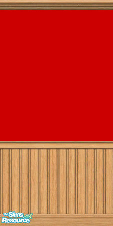 Sims 2 — Red Wall with Beaded Wainscoting by stitchy — Please Rate this if you like it :)