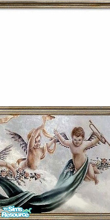 Sims 2 — Cherubs 14 by Lorah — Alternate cherubs wall 13 and 14 to cover walls. Part of white set.