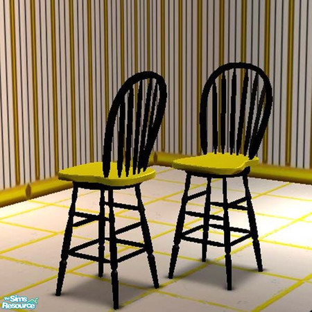 Sims 2 — Black & gold vanity stool SEAT by buntah — This is part of my Exquisite Bathroom set.