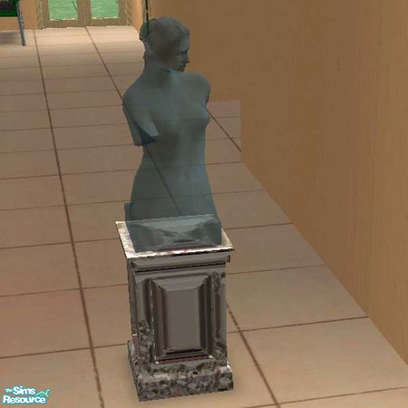 Sims 2 — Silver Base for statue by buntah — This is the silver base for my blue glass statue. 