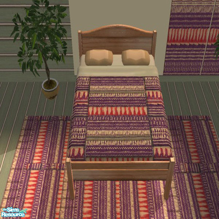 Sims 2 — country warm Bed sheets by lorettamouse — .