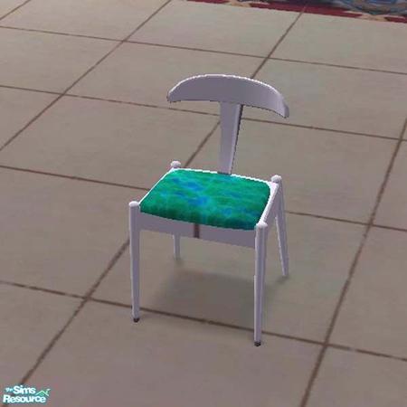 Sims 2 — Chrome & green dining chair CUSHION by buntah — This is the cushion for the dining chair in my Modern Green