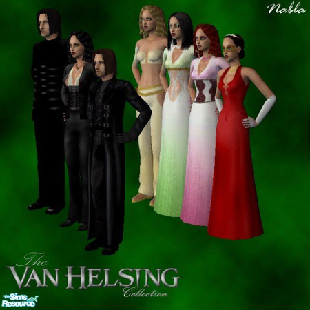 Sims 2 — Van Helsing Collection by nablanabla — Seven outfits, five hairstyles and costume makeup from one of my two