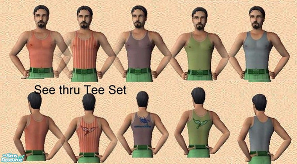 Sims 2 — men's see thru tees by ead425 — see thru tees to wear to s how off his tatoos