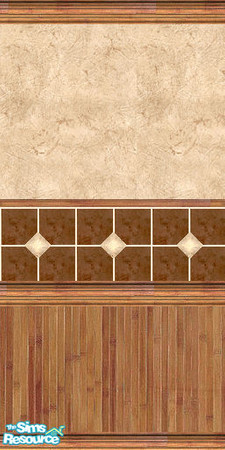 Sims 2 — Oriental kitchen wall 2c by Trollsan — By Trollsan