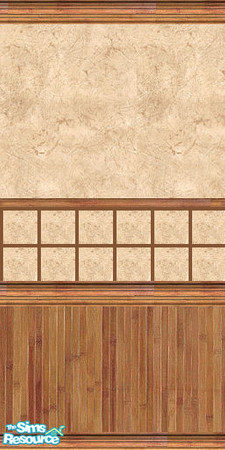 Sims 2 — Oriental kitchen wall 2b by Trollsan — By Trollsan