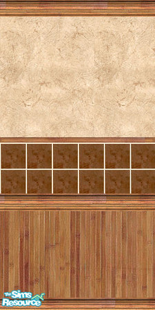 Sims 2 — Oriental kitchen wall 2a by Trollsan — By Trollsan