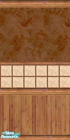 Sims 2 — Oriental kitchen wall 1b by Trollsan — By Trollsan