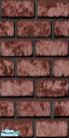 Sims 2 — Weathered Brick by brinneydee by brinneydee — A beautiful crimson brick, weathered to perfection.