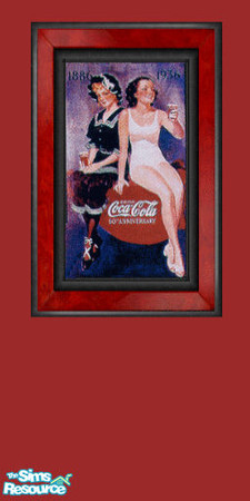Sims 2 — Coke wallpaper2 by LittleBeeSims — Another old coke wall paper. 
