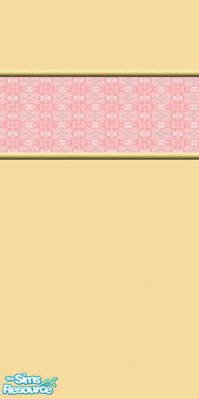Sims 2 — Spicey Wall 09 by KittenKiss — A spicey, colourful wall with a bordered accent in wallpaper pattern.