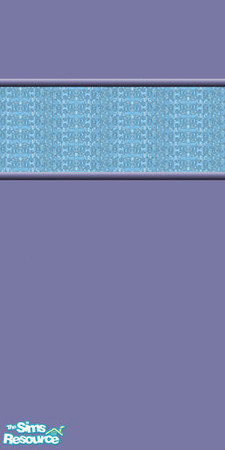 Sims 2 — Spicey Wall 05 by KittenKiss — A spicey, colourful wall with a bordered accent in wallpaper pattern.