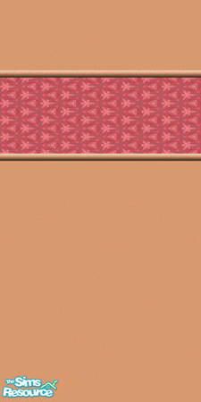 Sims 2 — Spicey Wall 02 by KittenKiss — A spicey, colourful wall with a bordered accent in wallpaper pattern.