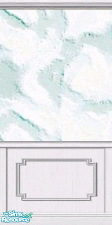 Sims 2 — Green/white textured with white panel. by eglitterbug — This is an elegant green/white textured effect wallpaper