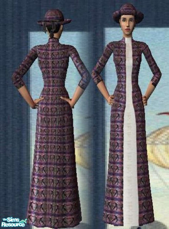 Sims 2 — Greekgod set by ead425 — every day dress and hat to match