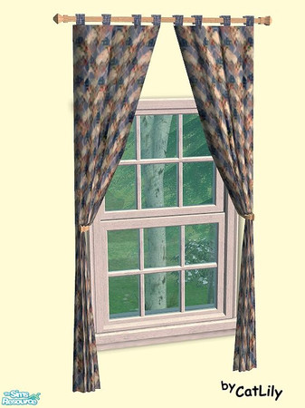 Sims 2 — Country Quilt Nursery set - Quilt curtai by oldmember_CatLily — Quilt curtain for the light wood sets