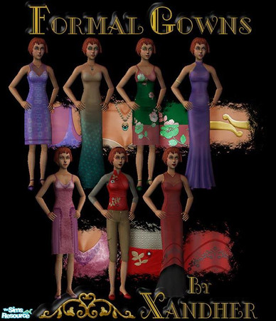 Sims 2 — Teen Formals by TSR Archive — From demure to ravishing, a unique collection of pretty formals for your teenage