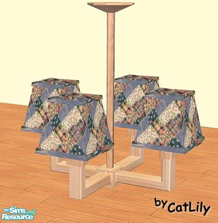 Sims 2 — Country Quilt Nursery set - Quilt ceilin by oldmember_CatLily — Quilt ceiling lamp shades