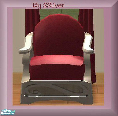 Sims 2 — Romantic Living Chair Fabric by SSilver — This is for the red suede cover for the "Serenity Sitter"