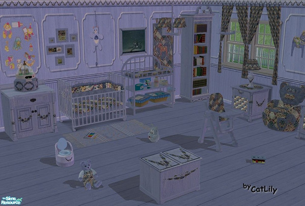 Sims 2 — Country Quilt Nursery set - Blue wood fo by oldmember_CatLily — with swedish theme NOTE!! Some things are not