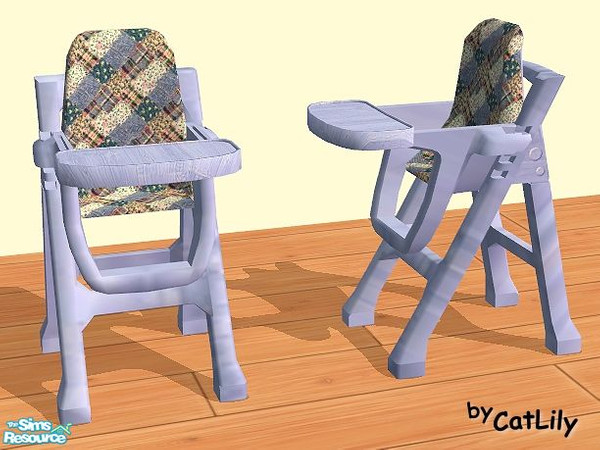 Sims 2 — Country Quilt Nursery set - Blue wood to by oldmember_CatLily — Toddler chair in blue wood and quilt